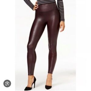 Spanx shapewear maroon shimmer leggings size S